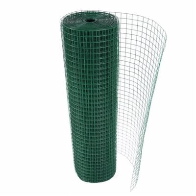 BWG8-BWG26 Rouleaux de treillis métalliques soudés en PVC revêtus de poudre verte de 25 mmx25 mm