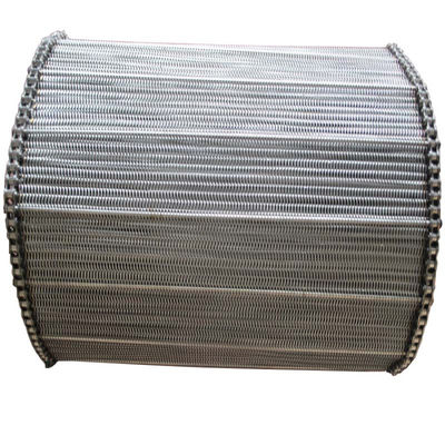 SS201 SS304 Ceinture de chaîne de convoyeur en acier inoxydable résistante aux températures élevées
