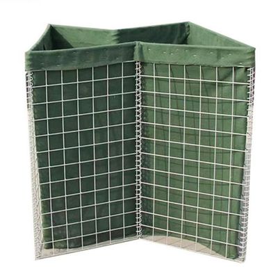 7.6cm portée de tir Barrières défensives fil de fer galvanisé Gabions avec trous carrés