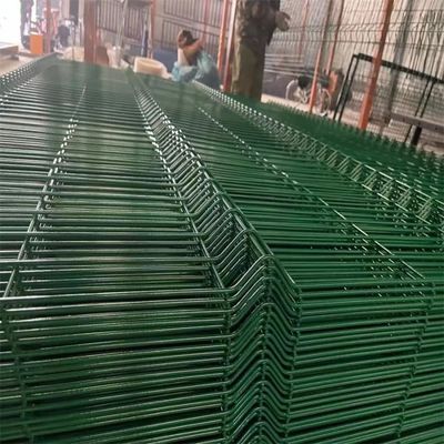 Vente à chaud en poudre revêtue Agriculture Maillage vert 3D Panneau de clôture en treillis métalliques soudés