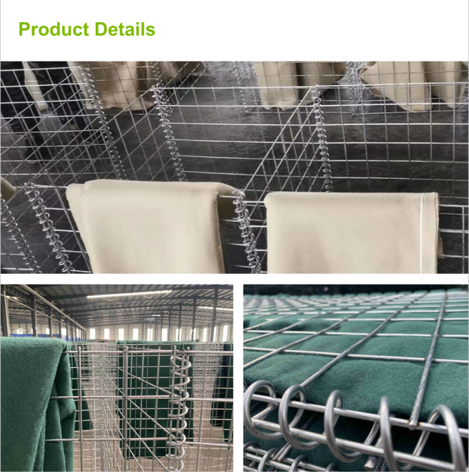 2.0-4.5mm Mil1 Hesco Barri&egrave;re Protection contre les inondations Barri&egrave;re d&eacute;fensive 4