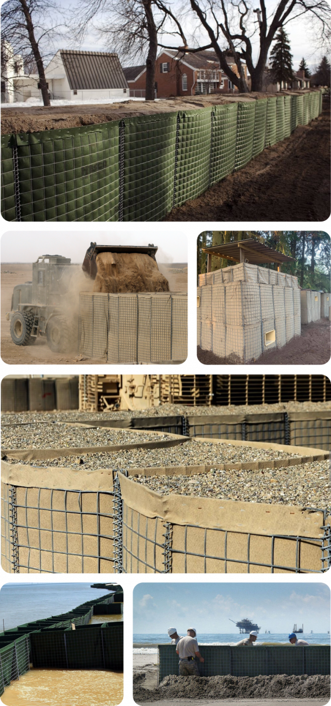 2.0-4.5mm Mil1 Hesco Barri&egrave;re Protection contre les inondations Barri&egrave;re d&eacute;fensive 5