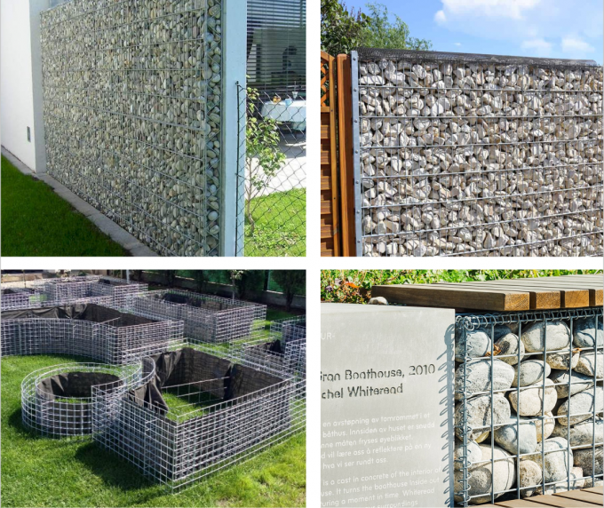 Galfan 200x100x50 Bo&icirc;te de plantation m&eacute;tallique en gabion Bo&icirc;te de roche en gabion Anti-corrosion 4