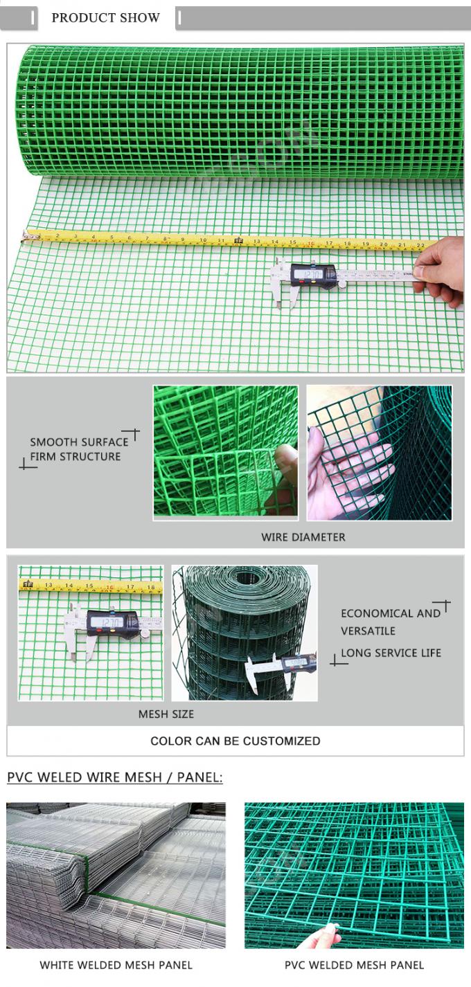 0.5mm-14mm en plastique PVC filet de fil soud&eacute; rouleaux durable Pet cage filet de fil 1