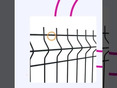 Pvc revêtue 3d clôture courbe ferme de jardinage soudée filet de fil de fer pliante de la clôture